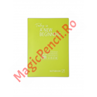 Caiet A4, 80 file, PP, dictando, galben