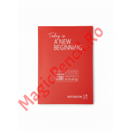 Caiet A4, 80 file, PP, matematica, rosu