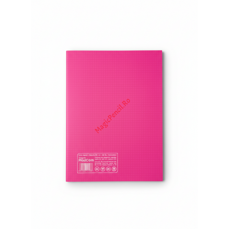 Caiet A4, 80 file, PP, matematica, roz