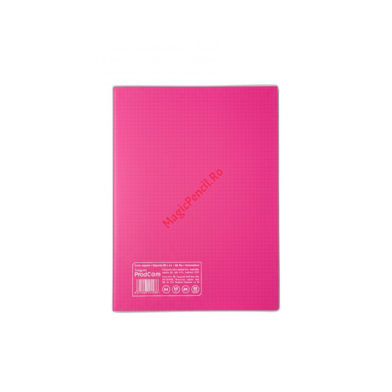 Caiet A4, 60  file, PP, matematica, roz