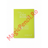 Caiet A4, 80 file, PP, matematica, galben