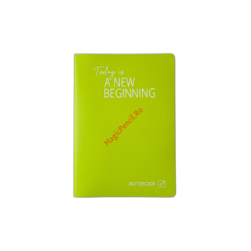 Caiet A4, 60 file, PP, matematica, galben