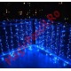 Instalatie Ploaie, Craciun, 240 LED-uri, 6/1M, Albastru, 8 viteze, fir transparent