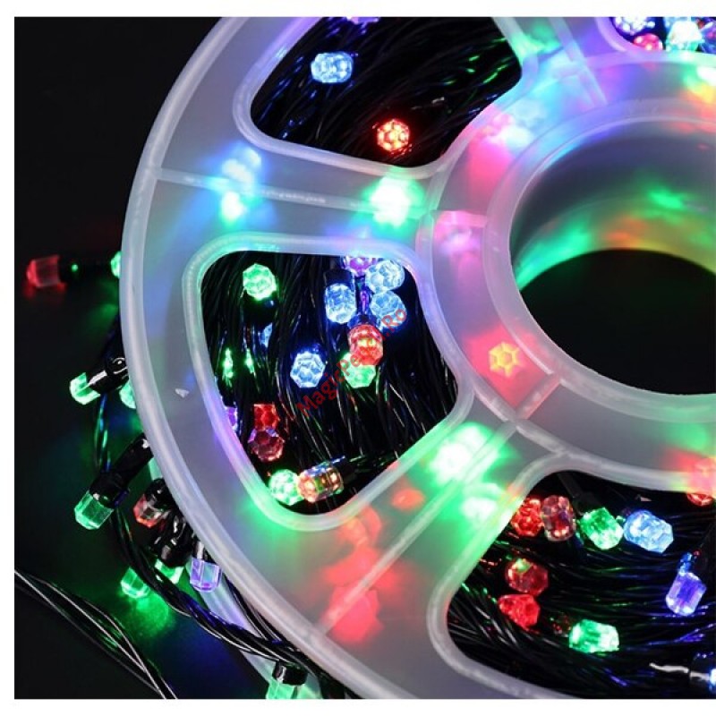 Instalatie pe rola, fir negru, 100M, 500 led, 8 jocuri