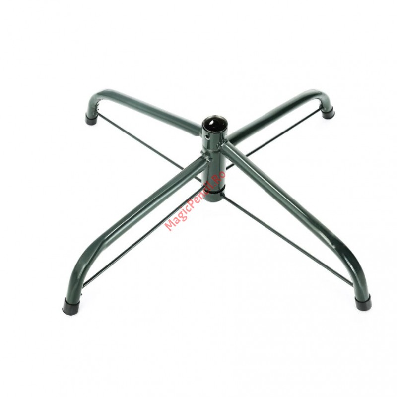 Brad artificial de Craciun tip pin, clasic, pentru interior/exterior, inaltime 180 cm, verde, suport metalic inclus